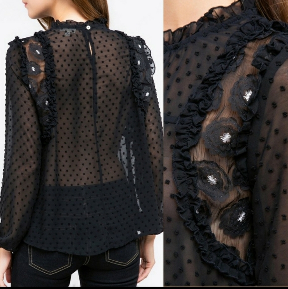 ♥️New Pol dot lace top - Picture 5 of 11